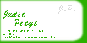 judit petyi business card