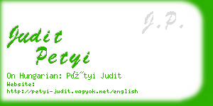 judit petyi business card